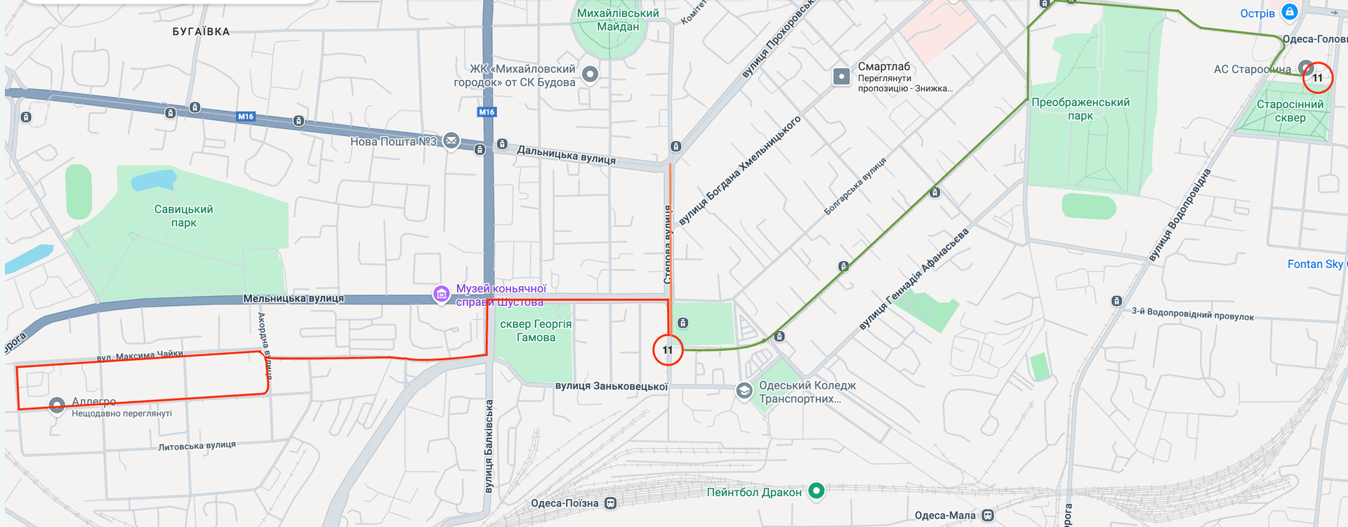 Карта ділянки для відновлення